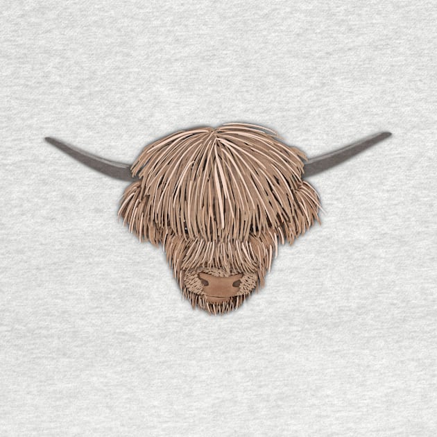 Highland Cow Paper Cut Illustration by A2Gretchen